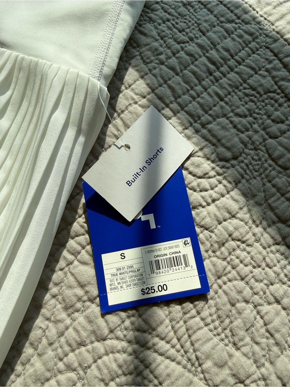 White Pleated Athletic Skirt - Picture 2 of 6